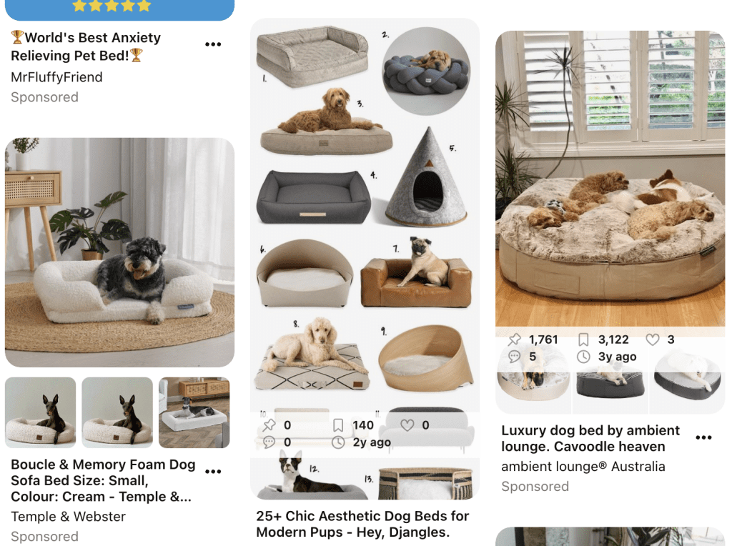 Paid and free Pinterest pins for dropshipping businesses.